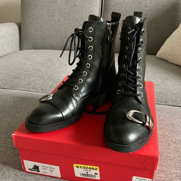 NEW Wishbone combat boots - Picture 1 of 8